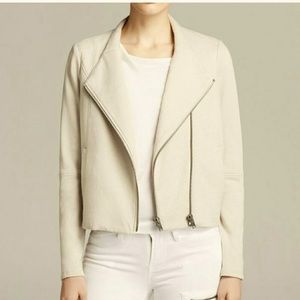 Helmut Lang Beige Moto Jacket